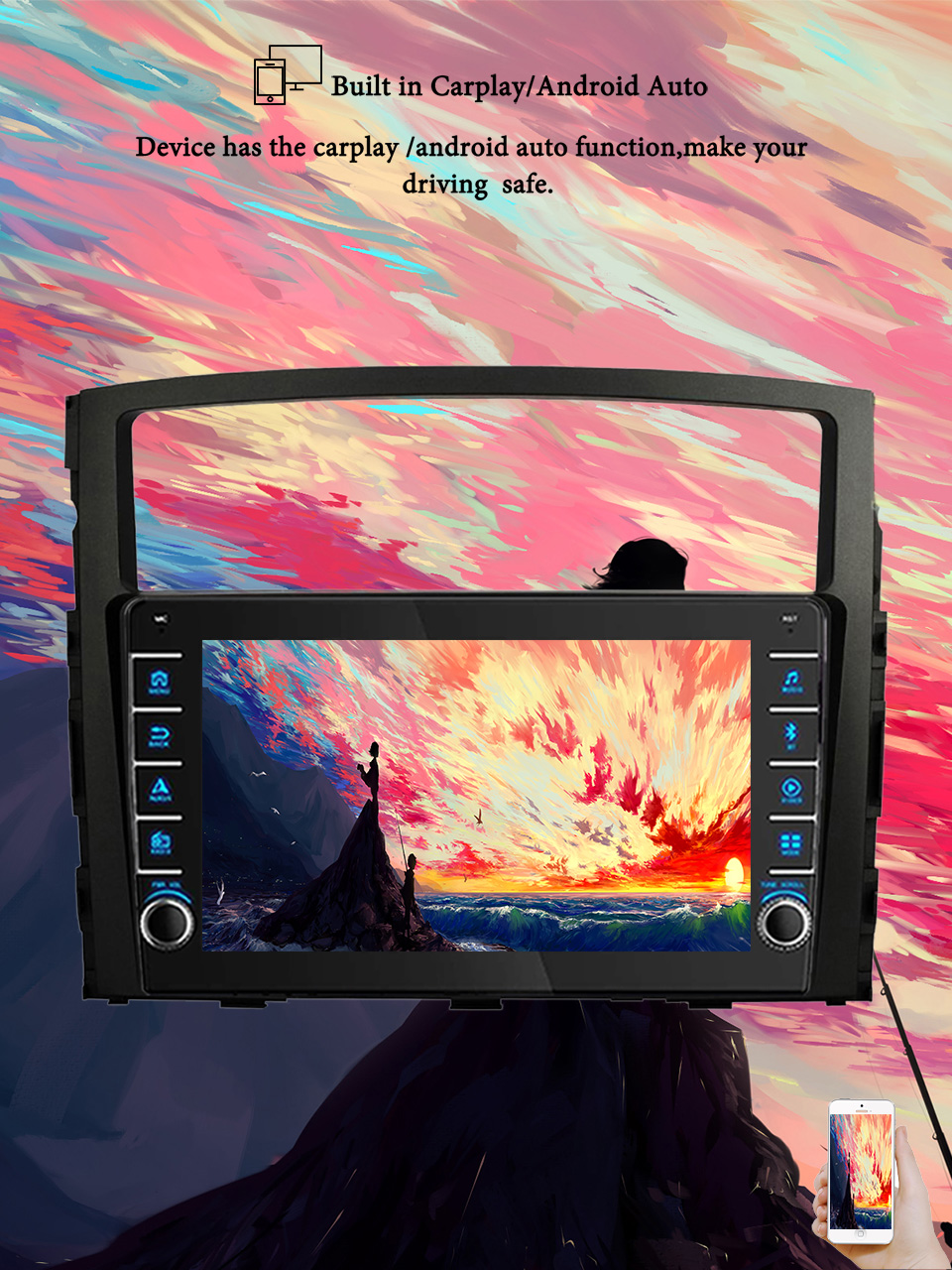 Tablet Danish Mobile & Accessories Faisalabad - 8G+128G Android 14 For Mitsubishi Pajero