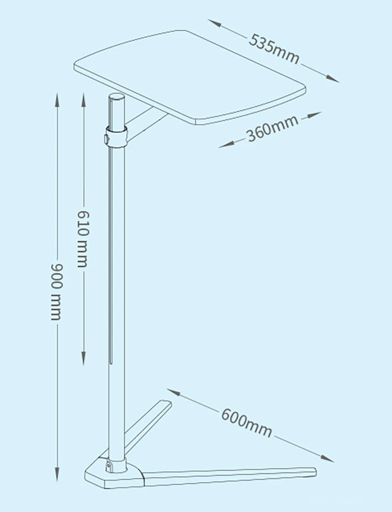 Height Adjustable 7-20 Inch Al - Tablet Lap Desk recension och pris