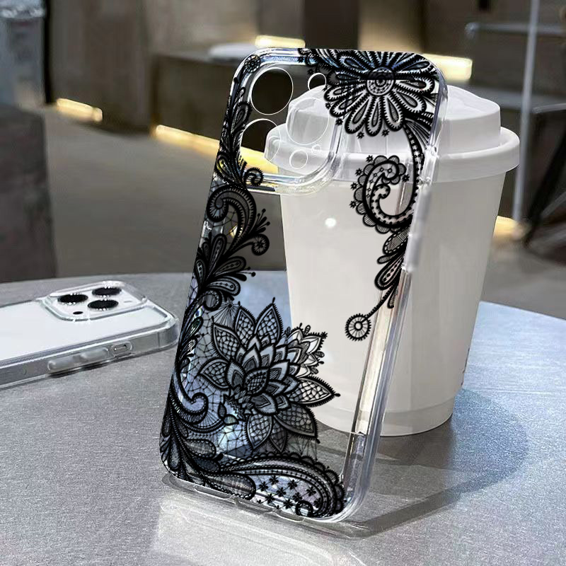 Trendy Black Lace Flower Patte - Xiaomi Poco X6 recension och pris